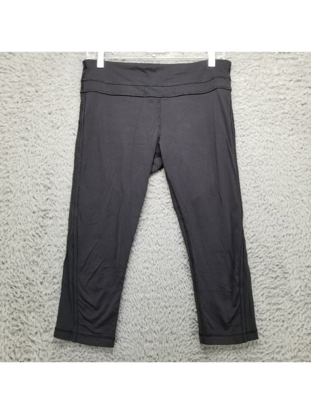 Lululemon Pants Womens 8 Black Mid Rise Crop Stretch Drawstring Leggings *Read*
